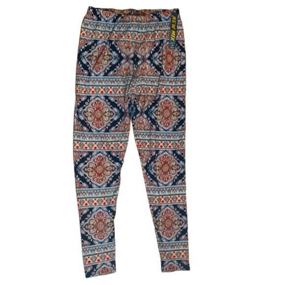 New Mix Pants - NWT Fun Colorful Plus Sized Print Leggings OSFM